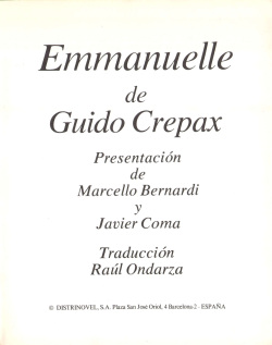 [Guido Crepax]  Emmanuelle   [Spanish] page 5