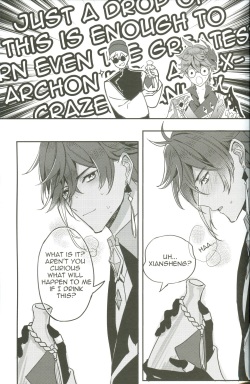 (megumignsn)The Intoxicated Harbinger and Archon (Genshin Impact) page 9
