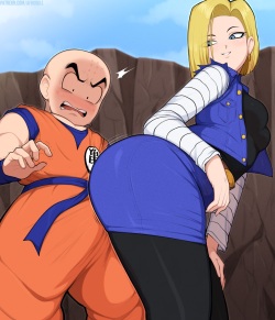 Android 18 and Krillin
