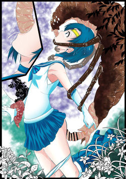 【宵星ヒカリ】【セーラーマーキュリー】淫蟲に卵を植え付けられ淫獣に丸呑みされる page 7