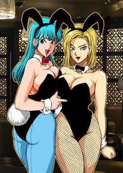 Dragon Ball - [Liveis Watanabe] Kanpai to Android 18 and Bulma in bunny costume page 3