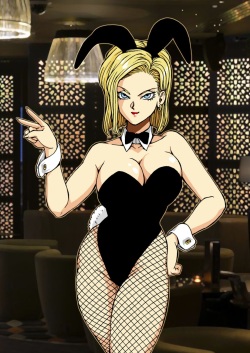 Dragon Ball - [Liveis Watanabe] Kanpai to Android 18 and Bulma in bunny costume page 4